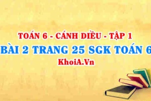 Bài 2 trang 25 SGK Toán 6 tập 1 Cánh Diều